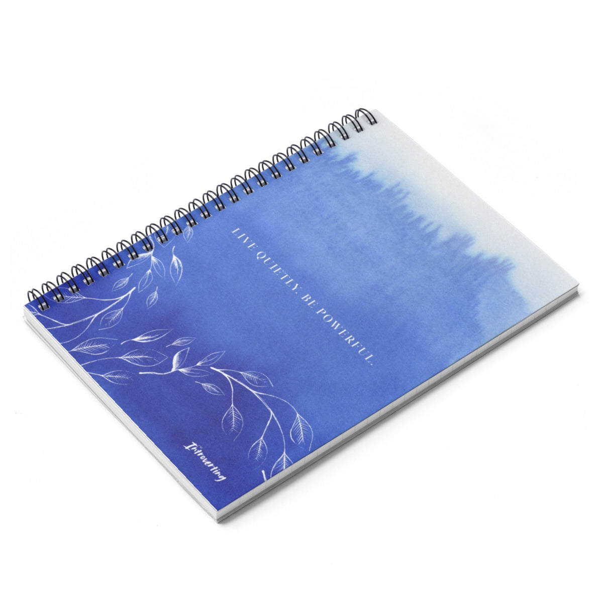 Sapphire Blue Quietly Powerful Spiral Notebook